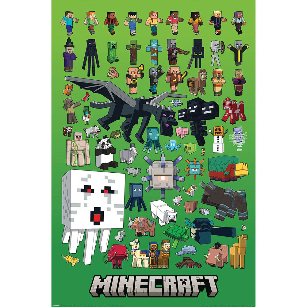 Minecraft Character Montage Poster 200 LKT Sport Entertainment>Gaming>Minecraft Posters