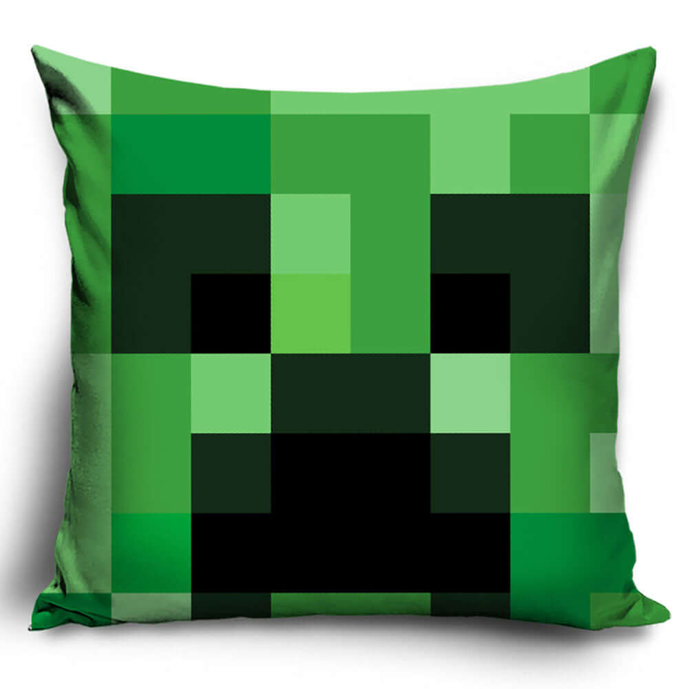 Minecraft Creeper Velvet Feel Cushion LKT Sport Vibrant green pixelated Creeper design cushionDesign repeated on the reverse100% Polyester, spot cleanOfficial licensed productApprox 40cm x 40cm Chair & Sofa Cushions