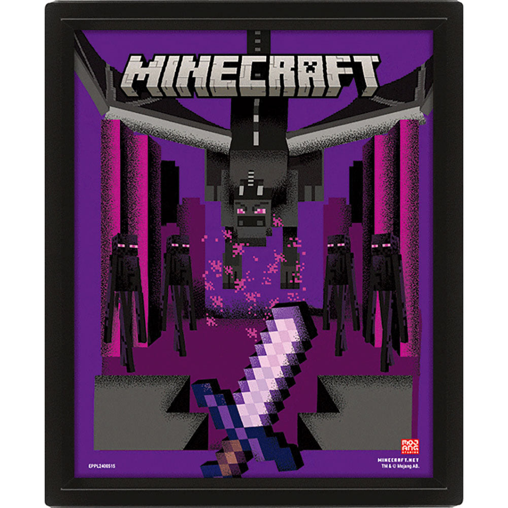 Minecraft Dragon Duel Framed 3D Picture LKT Sport Entertainment>Gaming>Minecraft Posters
