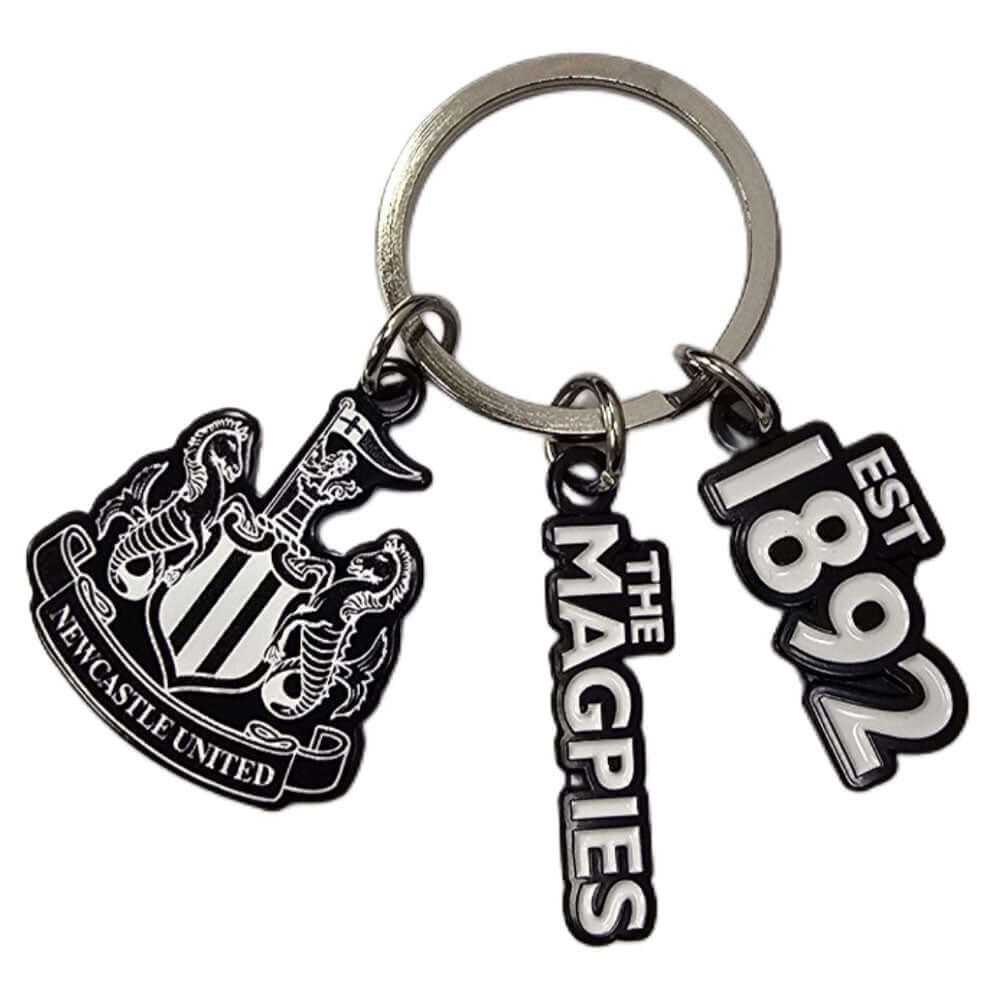Newcastle United FC 3 Charm Keyring LKT Sport Football>Premier League>Newcastle United FC Keychains