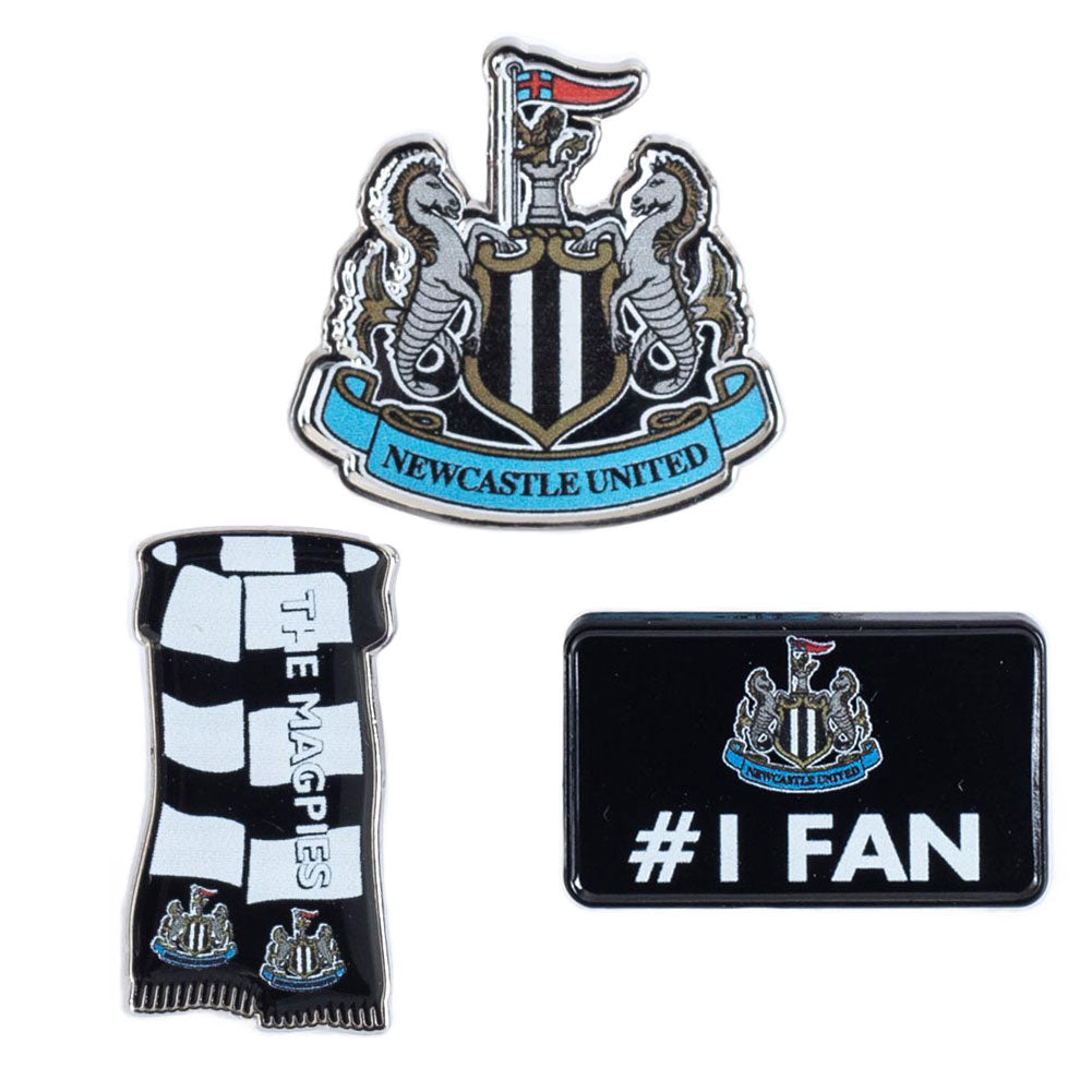 Newcastle United FC 3pc Badge Set LKT Sport Football>Premier League>Newcastle United FC Pins