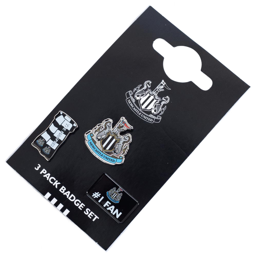 Newcastle United FC 3pc Badge Set LKT Sport Football>Premier League>Newcastle United FC Pins
