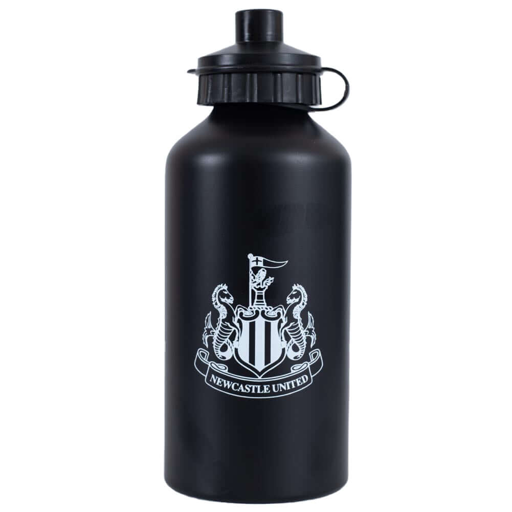 Newcastle United FC Aluminium Drinks Bottle MT LKT Sport High quality lightweight aluminium drinks bottleMatt black finish bottle featuring the Newcastle crestFlip top cap with drinking spoutOfficial licensed productApprox 500ml (17oz)Approx 19cm tall, 7c Main image