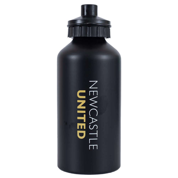 Newcastle United FC Aluminium Drinks Bottle MT LKT Sport High quality lightweight aluminium drinks bottleMatt black finish bottle featuring the Newcastle crestFlip top cap with drinking spoutOfficial licensed productApprox 500ml (17oz)Approx 19cm tall, 7c
