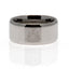 Newcastle United FC Band Ring Small LKT Sport Classic stainless steel band ring with a bevelled edge Chrome finish and engraved with the Newcastle club crest Official licensed product Internal diameter approx 19mm Ring size R Presented in a gift box Rings