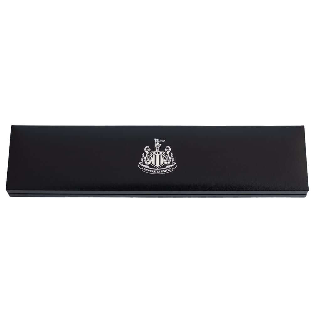 Newcastle United FC Black IP Leather Bracelet LKT Sport Twin design bracelet made from genuine leatherBlack IP crest plate with an engraved Newcastle logoWith a stainless steel magnetic claspOfficial licensed productApprox 20cm x 1cm Bracelets