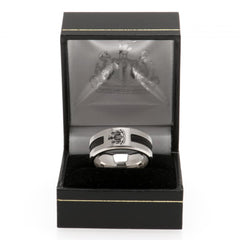 Newcastle United FC Black Inlay Ring Medium LKT Sport Football>Premier League>Newcastle United FC Rings