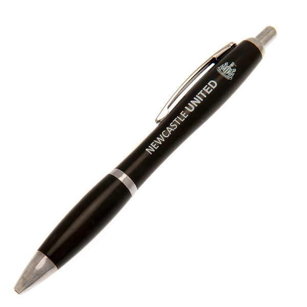 Newcastle United FC Click Pen LKT Sport Black retractable ballpoint penWith Newcastle United text and crest printed in whiteWrites in black inkOfficial licensed productApprox 14cm Ballpoint Pens