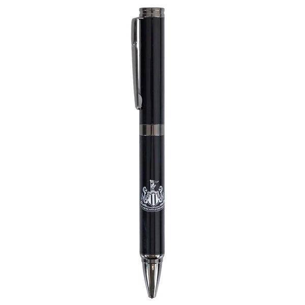 Newcastle United FC Executive Pen LKT Sport Metal ballpoint penSleek black pen with a white Newcastle crestWrites in black inkOfficial licensed productApprox 14cm x 1cm Ballpoint Pens