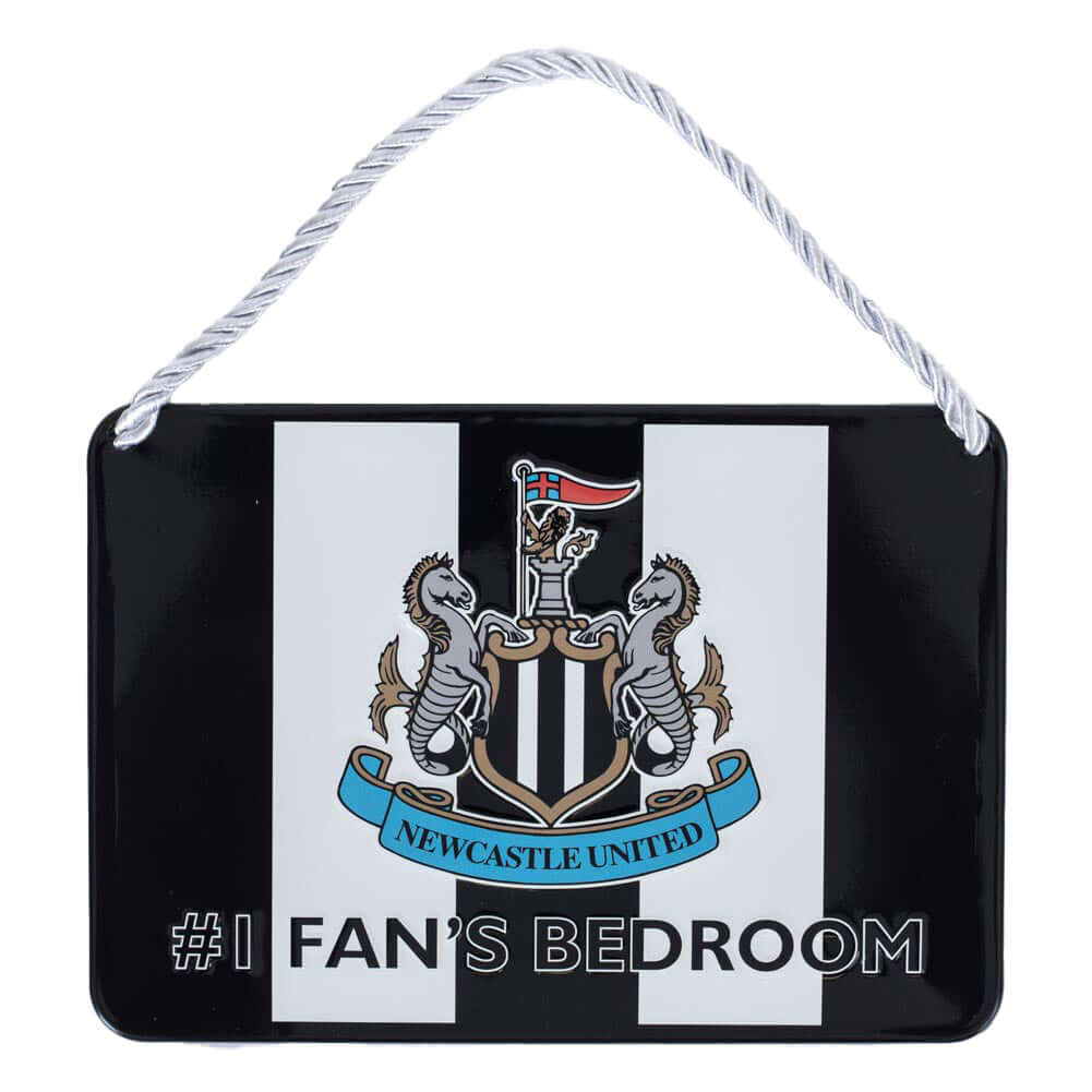Newcastle United FC No1 Fan Stripe Bedroom Sign LKT Sport Football>Premier League>Newcastle United FC Novelty Signs