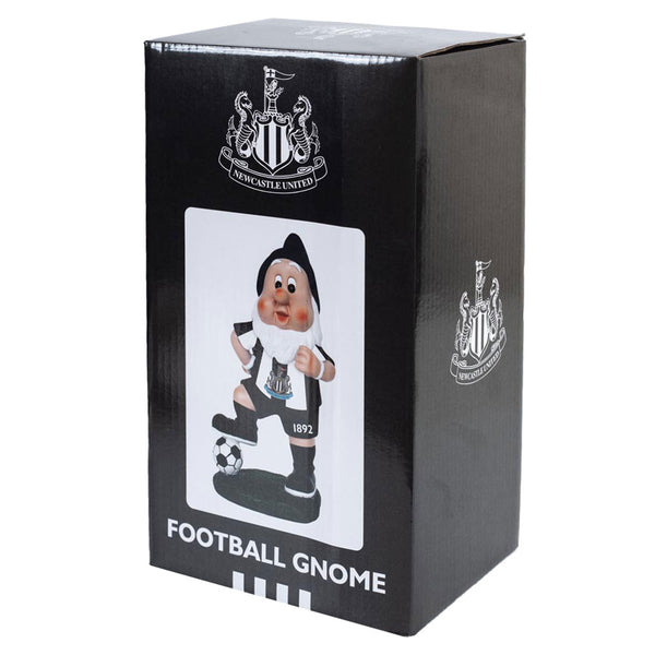 Newcastle United FC On The Ball Gnome LKT Sport Resin garden gnome wearing classic home kit coloursIn a foot on the ball poseOfficial Licensed MerchandiseApprox 25cm tall Lawn Ornaments