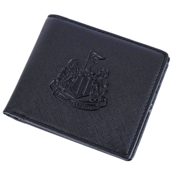 Newcastle United FC PU Wallet LKT Sport Black PU wallet featuring a large debossed club crest8 card slots and 2 note pocketsComplete with two additional hidden card pocketsOfficial licensed productApprox 11cm x 9.5cm Wallets