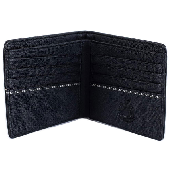 Newcastle United FC PU Wallet LKT Sport Black PU wallet featuring a large debossed club crest8 card slots and 2 note pocketsComplete with two additional hidden card pocketsOfficial licensed productApprox 11cm x 9.5cm Wallets