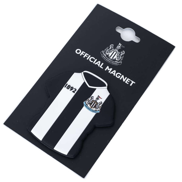 Newcastle United FC PVC Home Kit Fridge Magnet LKT Sport Vibrant raised design magnetFeaturing a Newcastle kit with crest and established datePersonalise your fridge or any metal surfaceOfficial licensed productApprox 9cm x 8cm Refrigerator Magnets