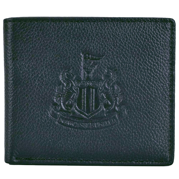 Newcastle United FC Premium Leather Wallet LKT Sport Black premium leather wallet with an embossed NUFC crest on the front and inside8 card slots and 2 note pockets2 additional compartmentsOfficial licensed productApprox 11cm x 9cm Wallets