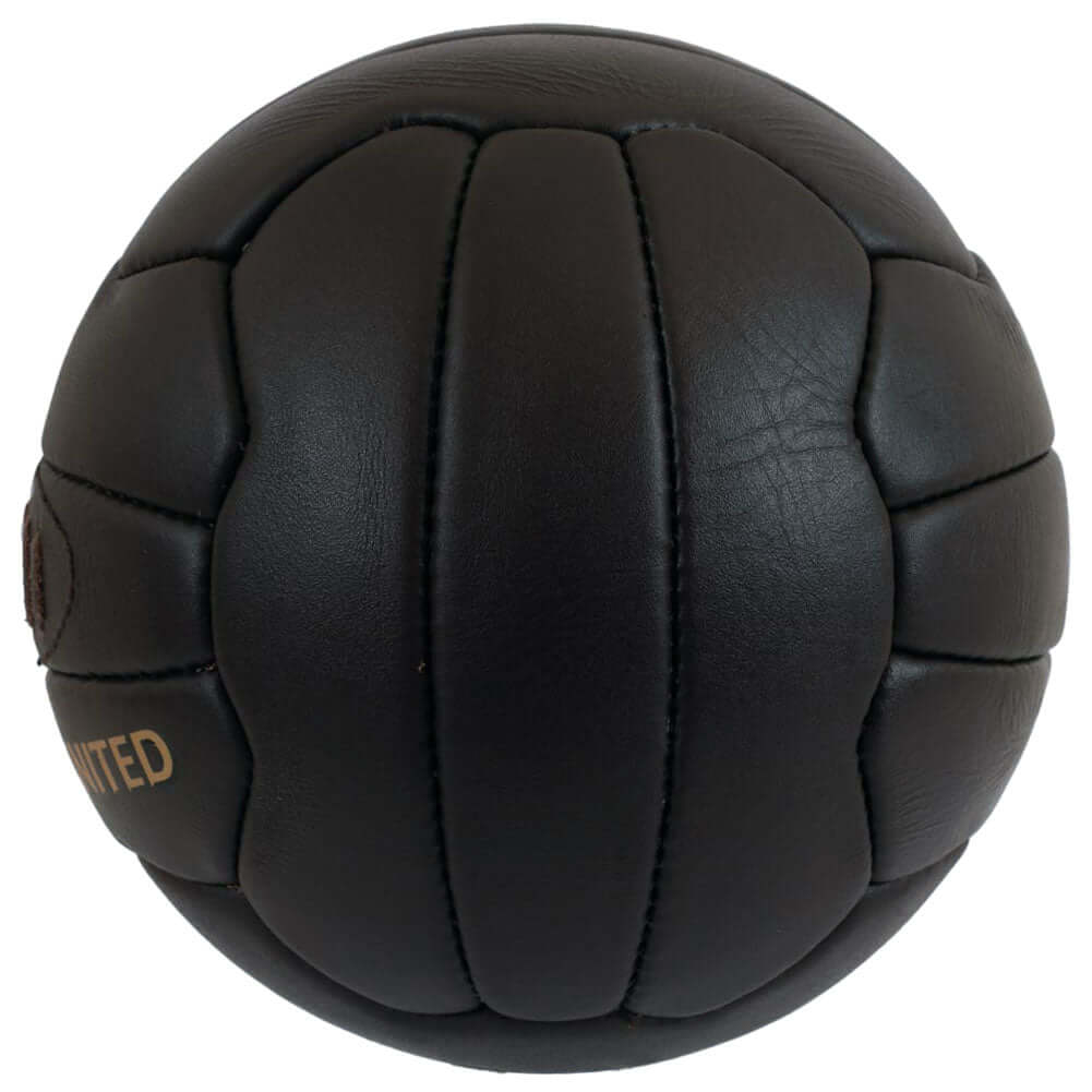Newcastle United FC Retro Heritage Football LKT Sport Genuine leather heritage footballFeaturing gold debossed print Newcastle crest and text18 panel retro style ball with stitched featureOfficial licensed productSize 5 footballApprox 69cm in circumferenc