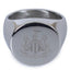 Newcastle United FC Round Signet Ring Medium LKT Sport Stainless steel signet ring with a round faceChrome finish and engraved with the Newcastle club crestOfficial licensed productRing size U Rings