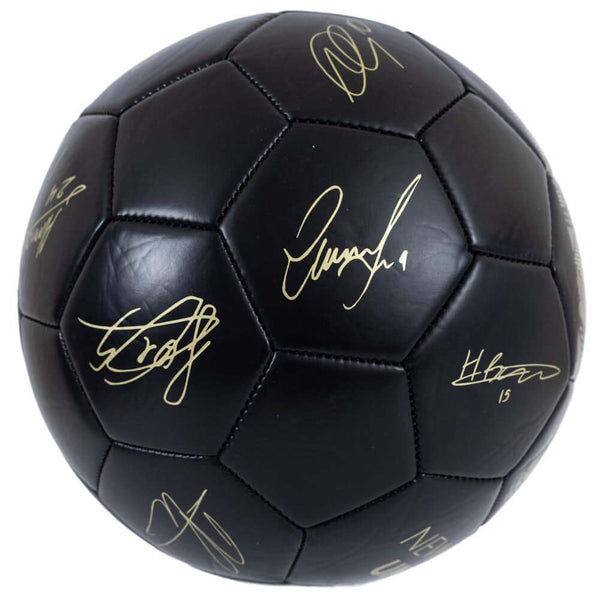 Newcastle United FC Sig Gold Phantom Football LKT Sport Matte black finish 32 panel synthetic footballFeatures a gold printed Newcastle crest and official player signature printsSuitable for 14 yrs and olderOfficial licensed productSize 5 footballApprox 6