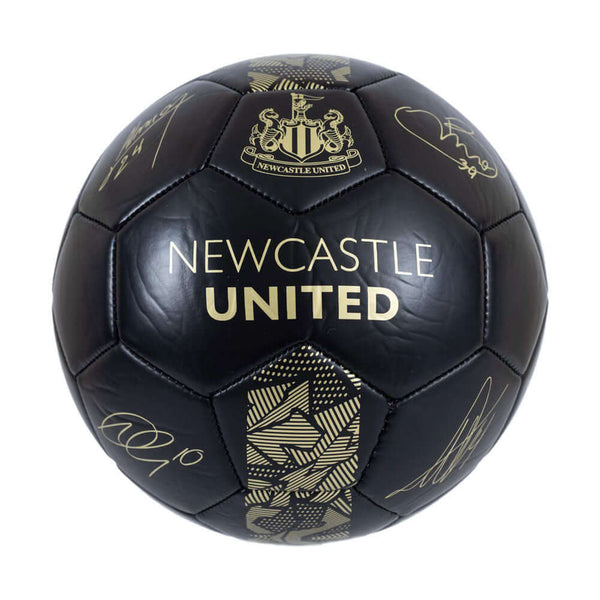 Newcastle United FC Sig Gold Phantom Skill Ball LKT Sport Matte black phantom design PVC football32 panel ball with gold design detail, club crest and official player signature printsSkill practice ball suitable for all agesOfficial licensed productSize 1