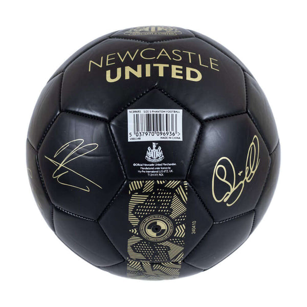 Newcastle United FC Sig Gold Phantom Skill Ball LKT Sport Matte black phantom design PVC football32 panel ball with gold design detail, club crest and official player signature printsSkill practice ball suitable for all agesOfficial licensed productSize 1