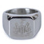 Newcastle United FC Square Signet Ring Medium LKT Sport Stainless steel signet ring with a square faceChrome finish and engraved with the Newcastle club crestOfficial licensed productRing size U Rings