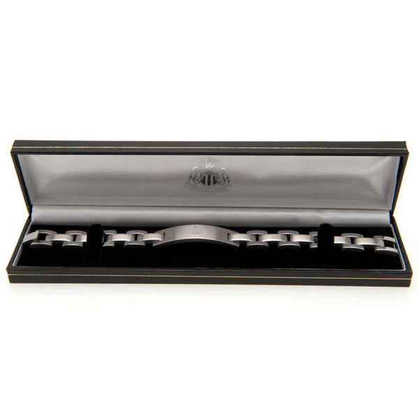 Newcastle United FC Stainless Steel Bracelet LKT Sport Classic design stainless steel link braceletFeaturing a Newcastle United club crest engraved plateOfficial licensed productApprox 22cm x 1cm Bracelets