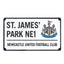 Newcastle United FC Street Sign Badge LKT Sport Metal street sign shaped pin badgeDie stamped design with full colour infilWith butterfly clasp fixingMetal alloy with silver style finishOfficial licensed productApprox 35mm x 20mm Pins