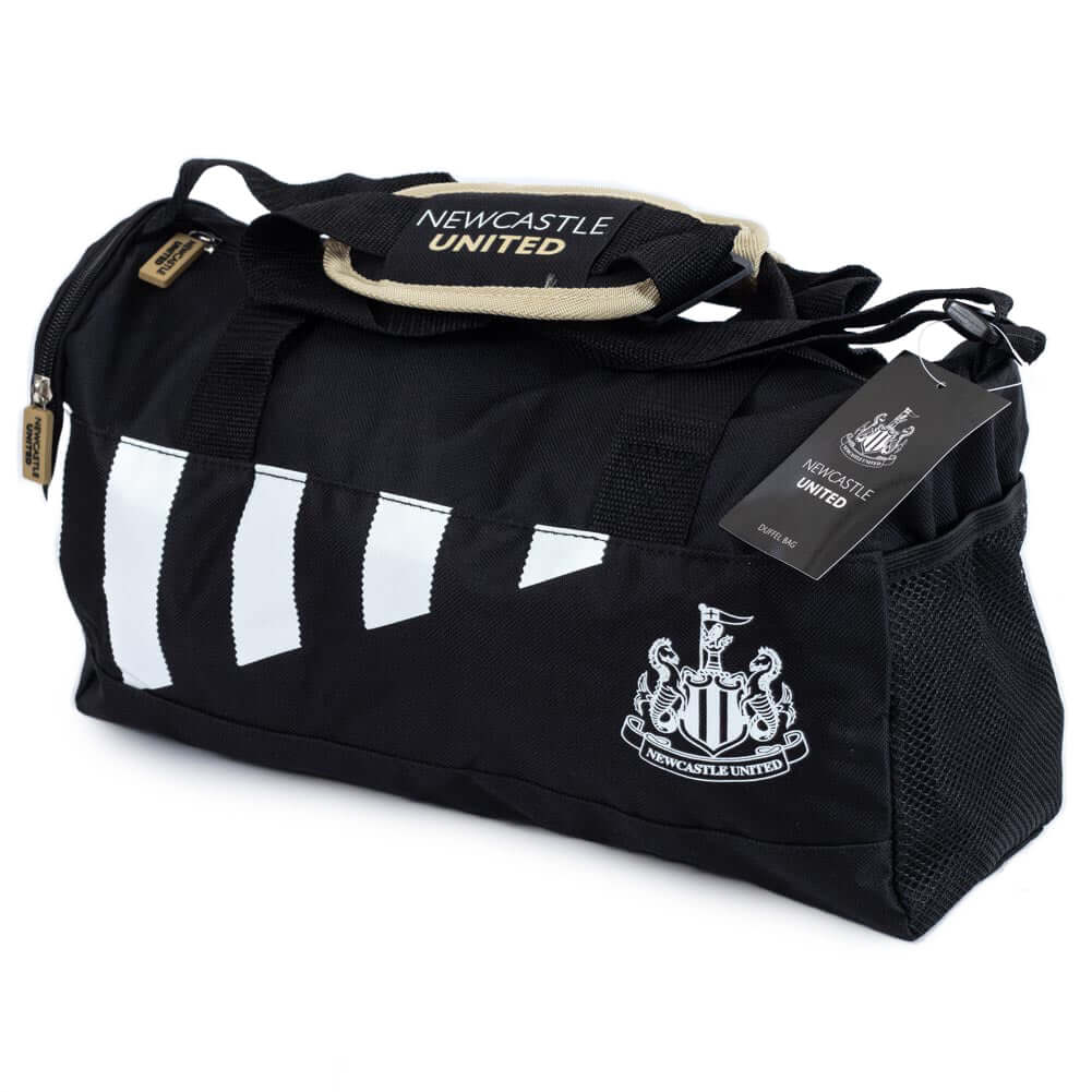 Newcastle United FC black stripe duffle bag