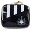 Newcastle United FC Stripe Lunch Bag LKT Sport Black with white stripe design lunchbag with a white Newcastle United logo on the frontDouble zipped opening for easy accessRubber zip pulls featuring raised Scotland detailInternal elastic bottle holderWith