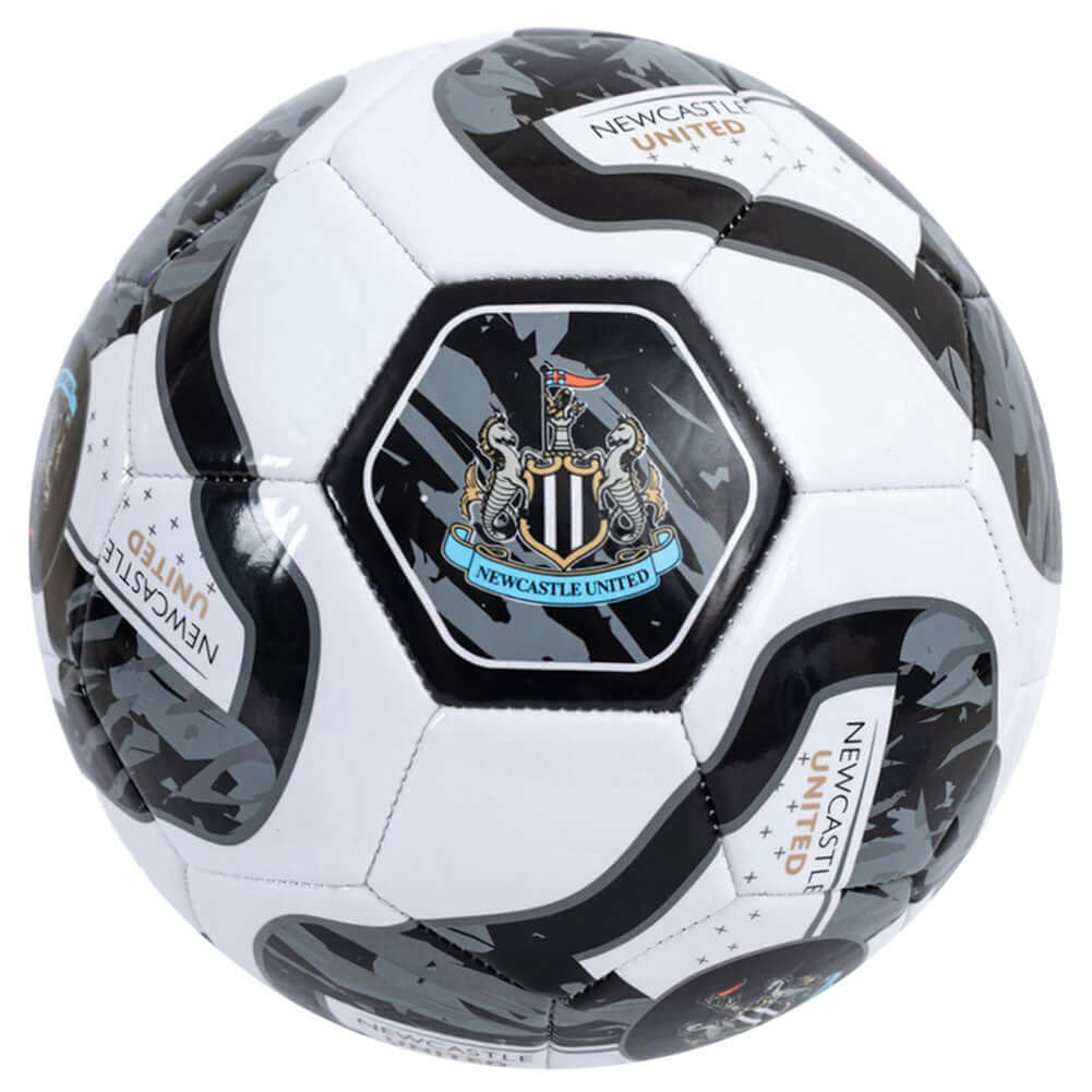 Newcastle United FC Tracer Football LKT Sport 32 panel everyday PVC FootballFeatures full colour Newcastle crests on a tracer design ballSuitable for 14 yrs and olderOfficial licensed productSize 5 footballApprox 69cm in circumference Soccer Balls
