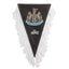 Newcastle United FC Triangular Mini Pennant LKT Sport Satin look triangular design mini pennantFeaturing a full colour NUFC crest with Est 1892 textFinished with white tassels and hanging stringIdeal for your car or windowOfficial licensed productApprox 1