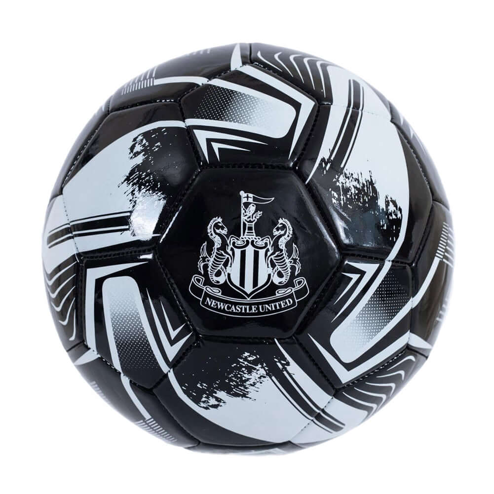 Newcastle United FC Turbine Skill Ball LKT Sport Turbine print design PVC football32 panel black and white ball with a white Newcastle crest in several positionsSkill practice ball suitable for all agesOfficial licensed productSize 1 footballApprox 47cm i Main image