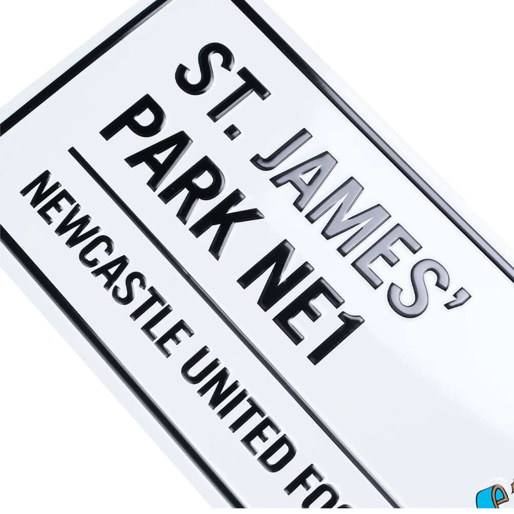 Newcastle United FC White Street Sign LKT Sport Football>Premier League>Newcastle United FC Novelty Signs