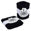 Newcastle United FC Wristbands LKT Sport Pack of 2 soft cotton sweatbandsIn black with white bands, featuring the club crestElasticated, one size fits allOfficial licensed productApprox 7cm wide Sweat Wristbands