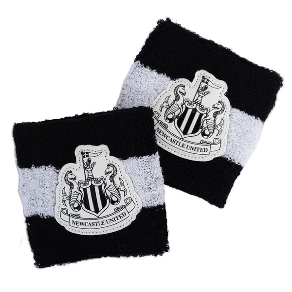 Newcastle United FC Wristbands LKT Sport Pack of 2 soft cotton sweatbandsIn black with white bands, featuring the club crestElasticated, one size fits allOfficial licensed productApprox 7cm wide Sweat Wristbands