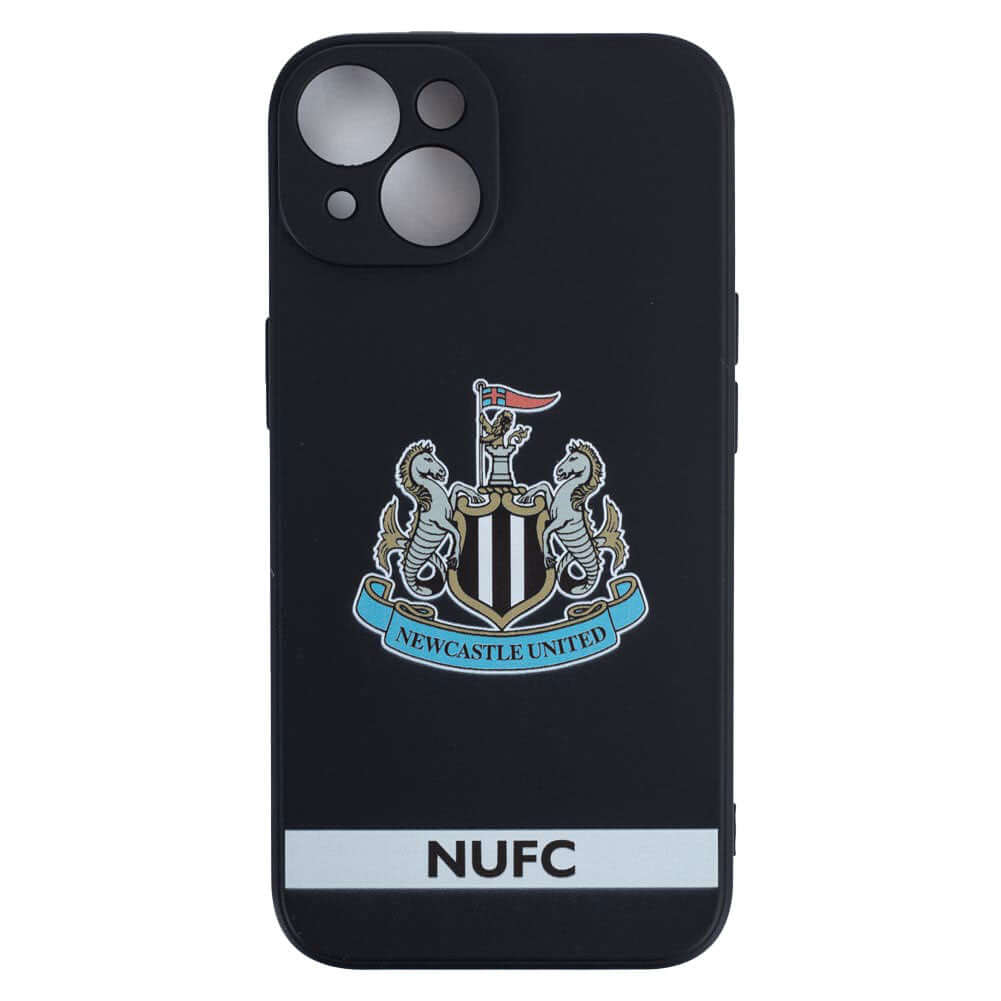 Newcastle United FC iPhone 14 Crest Silicone Case LKT Sport High quality, black crest design iPhone 14 caseIncludes a full colour NUFC crest and textOfficial licensed productApprox 7cm x 14.5cm Mobile Phone Cases