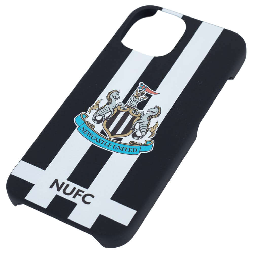 Newcastle United FC iPhone 15 Striped Hard Case LKT Sport High quality, black and white striped iPhone 15 caseIncludes a full colour NUFC crest and textOfficial licensed productApprox 7cm x 14.5cm Mobile Phone Cases Hauptbild