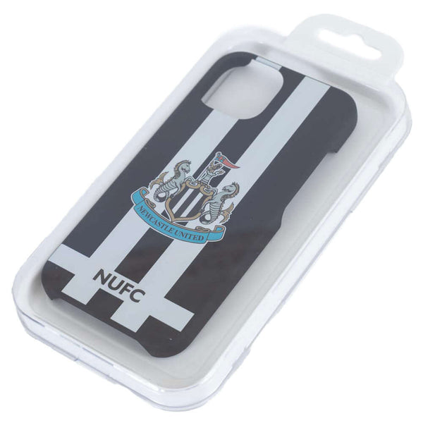 Newcastle United FC iPhone 15 Striped Hard Case LKT Sport High quality, black and white striped iPhone 15 caseIncludes a full colour NUFC crest and textOfficial licensed productApprox 7cm x 14.5cm Mobile Phone Cases