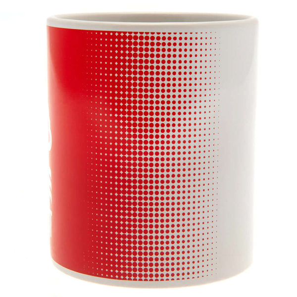 Nottingham Forest FC Fade Mug LKT Sport Ceramic everyday coffee mugFade design featuring Forest text and a club crestGlazed kiln fired finish with white handleOfficial licensed productApprox 315ml (11oz)Approx 9cm tall, 8cm in diameter Mugs