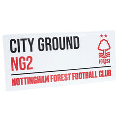 Nottingham Forest FC White Street Sign LKT Sport Football>Premier League>Nottingham Forest FC Novelty Signs
