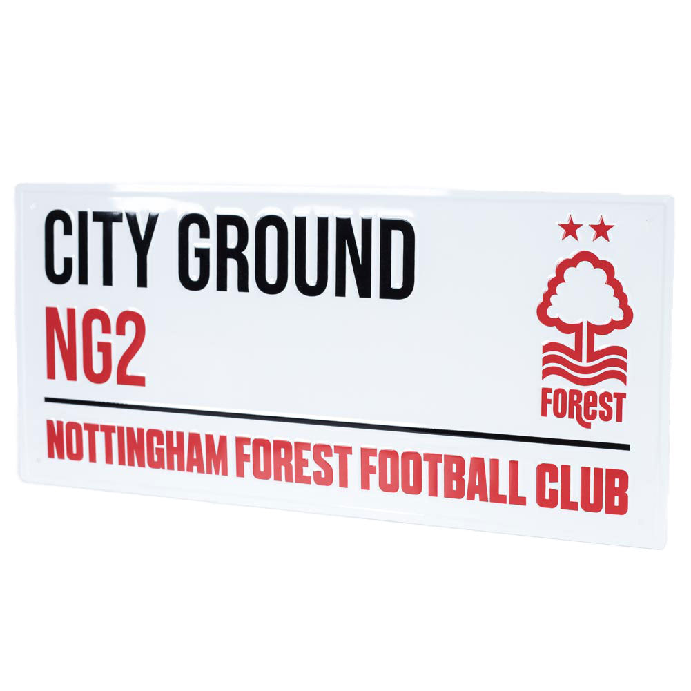 Nottingham Forest FC White Street Sign LKT Sport Football>Premier League>Nottingham Forest FC Novelty Signs
