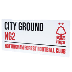 Nottingham Forest FC White Street Sign LKT Sport Football>Premier League>Nottingham Forest FC Novelty Signs