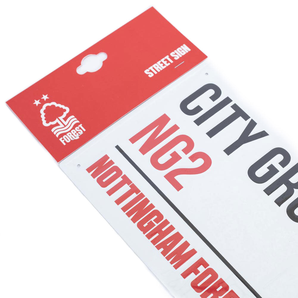 Nottingham Forest FC White Street Sign LKT Sport Football>Premier League>Nottingham Forest FC Novelty Signs