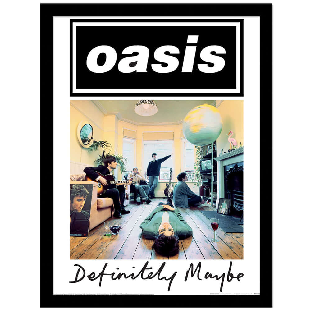 Oasis Definitely Maybe Framed Picture 16 x 12 LKT Sport Ready to hang framed collector printQuality, high resolution artworkComes in a stylish black frame with shatterproof styreneOfficial licensed productApprox 30cm x 40cm (16in x 12in)