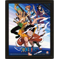 One Piece Framed Assault 3D Picture LKT Sport Features a moving image of Luffy and the Straw Hat Crew in actionThis awesome 3D lenticular design gives you two images in oneComes ready to hang in a stylish black frameOfficial licensed productApprox 25cm x