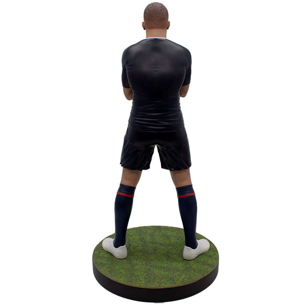 Paris Saint Germain FC Football's Finest Kylian Mbappe Premium 60cm Statue LKT Sport Football’s Finest premium resin statue of Kylian MbappeWearing a classic PSG home football kit paired with white football bootsDesign is inspired by one of Mbappe's signa
