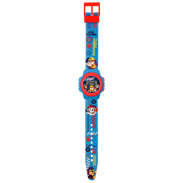Paw Patrol Kids Digital Watch LKT Sport Kids classic digital watchEasy to read display featuring Paw Patrol characters in the backgroundVibrant printed silicone strap with traditional buckle fasteningManufacturer's 1 year guaranteeOfficial licensed produc