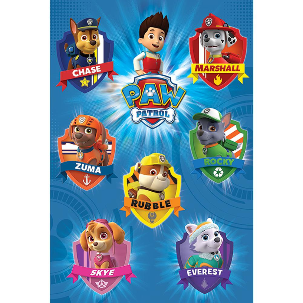 Paw Patrol Poster Crests 74 LKT Sport Entertainment>TV Series>Paw Patrol Posters