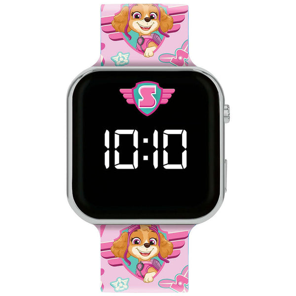 Paw Patrol Skye Junior LED Watch LKT Sport Junior LED digital watchEasy to read display featuring Skye's crestPrinted silicone strap with traditional buckle fasteningManufacturer's 1 year guaranteeOfficial licensed productSuitable for ages 6+Dial size 35m
