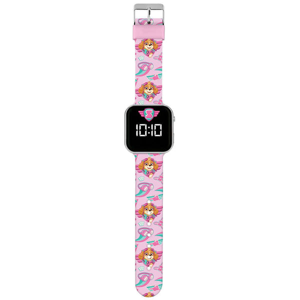 Paw Patrol Skye Junior LED Watch LKT Sport Junior LED digital watchEasy to read display featuring Skye's crestPrinted silicone strap with traditional buckle fasteningManufacturer's 1 year guaranteeOfficial licensed productSuitable for ages 6+Dial size 35m